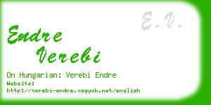 endre verebi business card